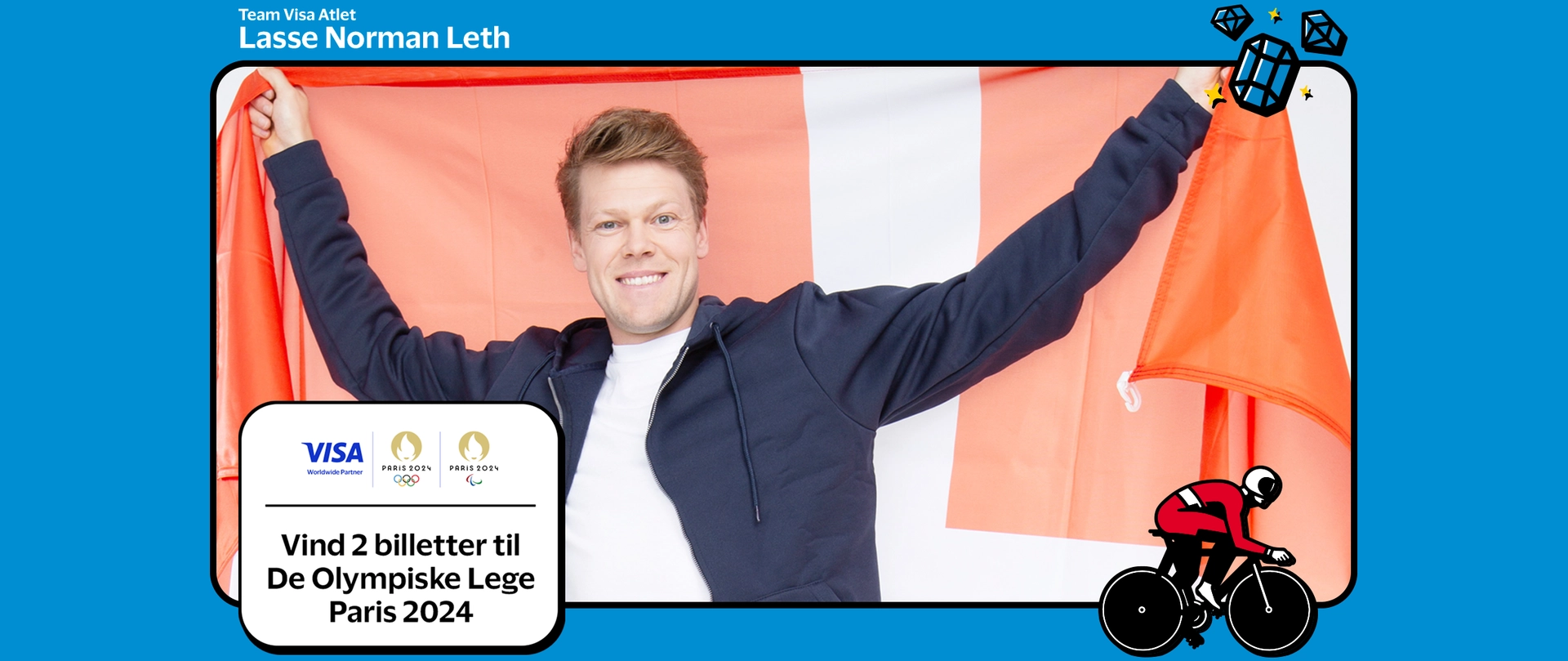 Lasse Norman Leth Med Dannebro. Konkurrence med Visa Og Lopi - Vind Billetter Til OL I Paris 2024