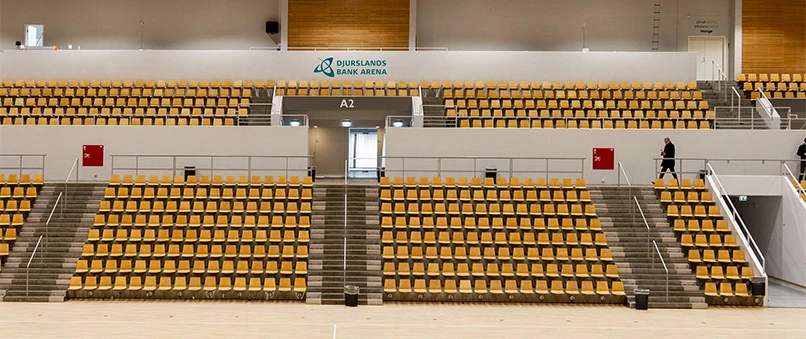Billede af Djurslands Bank Arena inde i hallen. 